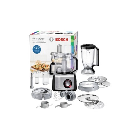 Bosch MultiTalent 8 MC812M865 Kitchen Machine 3.9L - Elegant Brushed Stainless Steel/Black - Powerful, Versatile, and Essential 